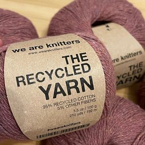 We Are Knitters recycled cotton yarn in Wine - 5 skeins! 🧶💖🍷